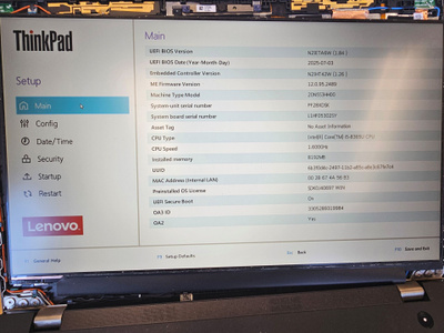 Thinkpad T590 varaosia - 15.6" FHD näyttö B-grade