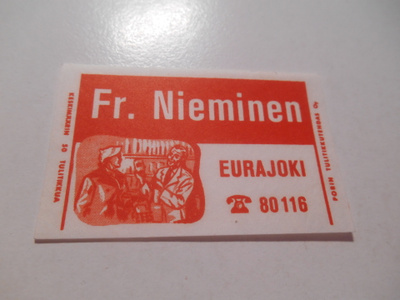 TT Etiketti Fr. Nieminen Eurajoki