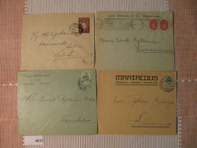 Suomen vanhoja kirjeitä 7 kpl 1905-1931