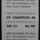 Esko Rantanen TKV Champion 1966 - pikkukuva 2