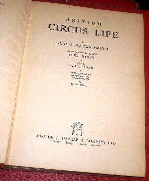 British Circus Life by Lady Eleanor Smith  1948 1.p.