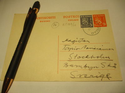 1950 Pello ehiö Tukholmaan
