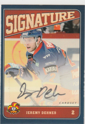 2013/14 Cardset Signature Jeremy Dehner , Jokerit