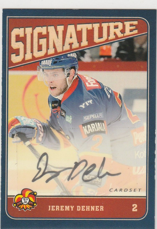2013/14 Cardset Signature Jeremy Dehner , Jokerit