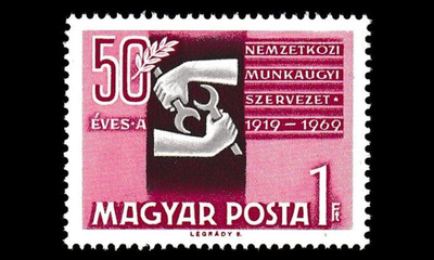 Unkari 2505 ** Työjärjestö ILO 50v (1969)