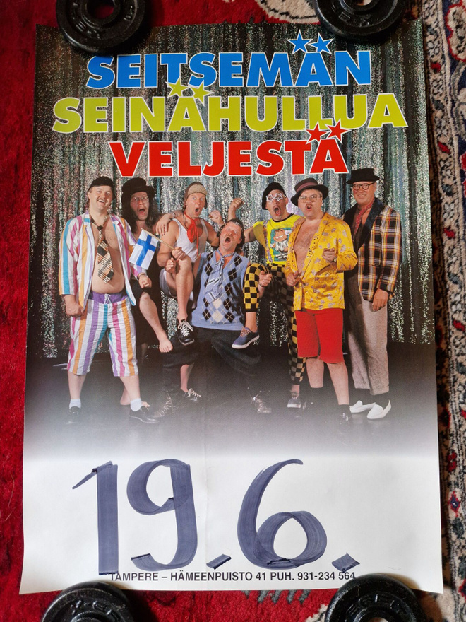 Seitsemän seinähullua veljestä keikkajuliste