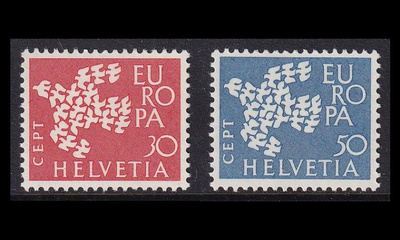 Sveitsi 736-7 ** Europa (1961)