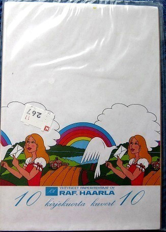 Ruskeat sateenkaari kirjekuoret Raf.Haarla