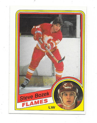 1084-85 OPC #220 Steve Bozek , Calgary Flames