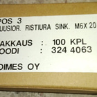 Kuusioruuvi ristiura sinkitty M6x20 100kpl - pikkukuva 3