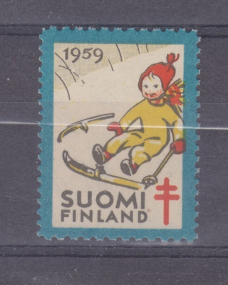 1959 TUB joulumerkki postituoreena.