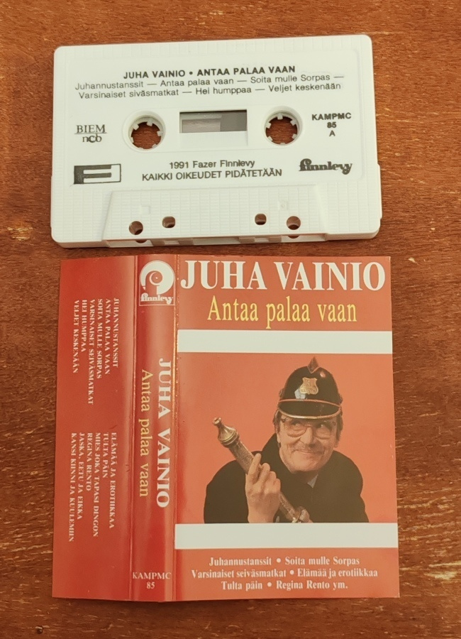 Juha Vainio Antaa Palaa Vaan c-kasetti