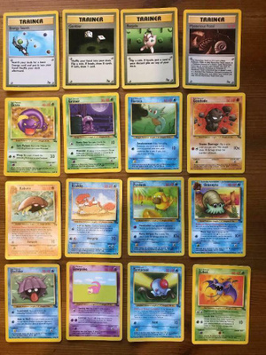 Pokemon kortit Fossil set Commons 2eur/kpl