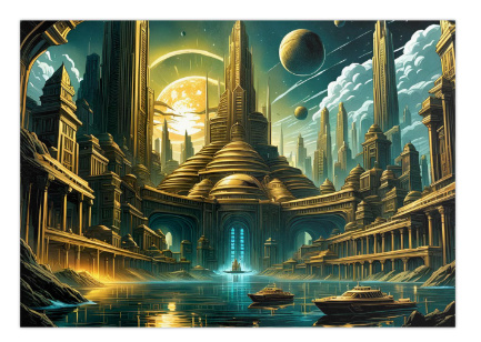 100 kpl uusia Sci-Fi taide julisteita koko A4