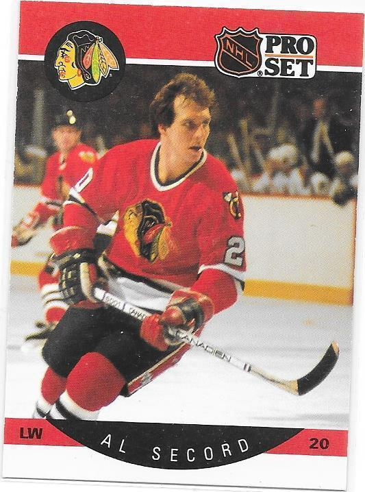 1990-91 ProSet #60 Al Secord Chicago Blackhawks gooni
