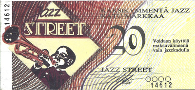 Jazz Street 20 mk, tilapäinen maksuväline