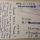 Maasio: Maalaismaisema, mies ja parihevoset,Kenttäposti 1944 - pikkukuva 2