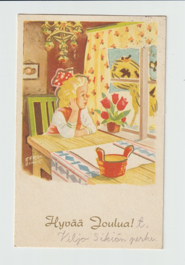 Postikortti, JOULUKORTTI,  vanha vuodelta 1957