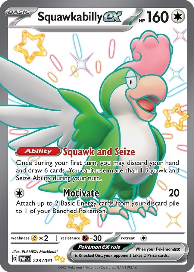 Squawkabilly ex 223/091 - Paldean Fates - NM/M