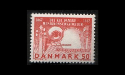 Tanska 449x ** Musiikkikonservatoria 100v x-paperi (1967)
