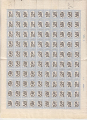 M17 3 mk sinimusta arkki 8-1927 No:127 B W2 postitorvi