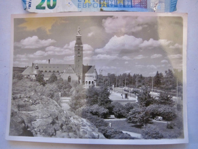 VANHA Postikortti Helsinki Raitiovaunu ym 1950-l