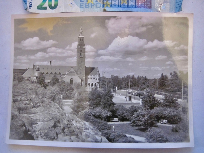 VANHA Postikortti Helsinki Raitiovaunu ym 1950-l