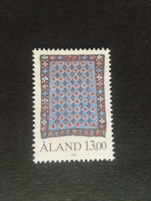 åland 1990 yleismerkki ryijy 13mk**