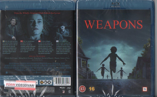 Weapons	(19 611)	UUSI	-FI-	BLU-RAY				2025	2h 8min		16 - ikä