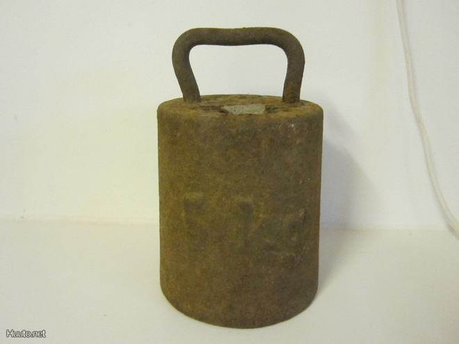 Wanha rautainen punnus, 5 kg