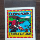Lemmenjoki vintage  matkamuisto tarra - pikkukuva 1