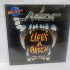 RAVEN - LIFES A BITCH EX/EX- LP + LYRIC SLEEVE - pikkukuva 1