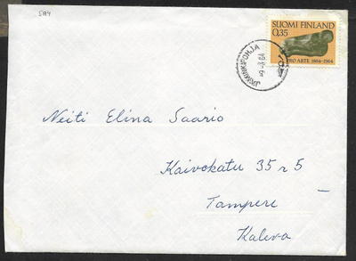 Postil. - Taiteilijas. 100v (LAPE 584) Jäminkipohja 9.3.1964