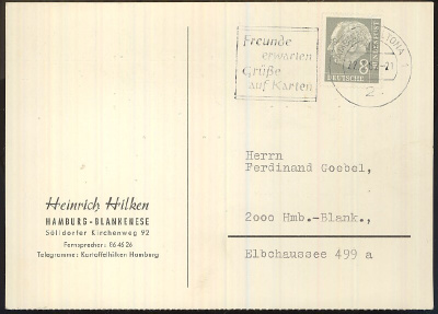 BRD Mi 182 postikortti