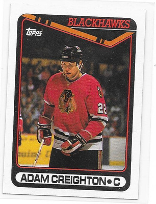 1990-91 Topps #83 Adam Creighton Chicago Blackhawks