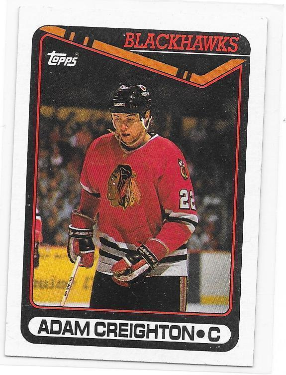 1990-91 Topps #83 Adam Creighton Chicago Blackhawks