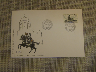 FDC kirje  Viipurin Linna 700 vuotta Helsinki 6.5.1993.