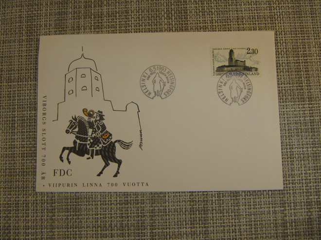FDC kirje  Viipurin Linna 700 vuotta Helsinki 6.5.1993.