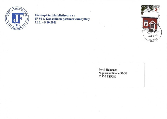 KERAVA 8.2.2012 LEIMA KUORELLA LAPE 2061 POSTILAATIKOITA HYV