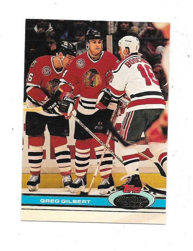 1991-92 Stadium Club #242 Greg Gilbert Chicago Blackhawks