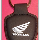Pieni nahkainen musta Honda avaimenperä #30883 - pikkukuva 1