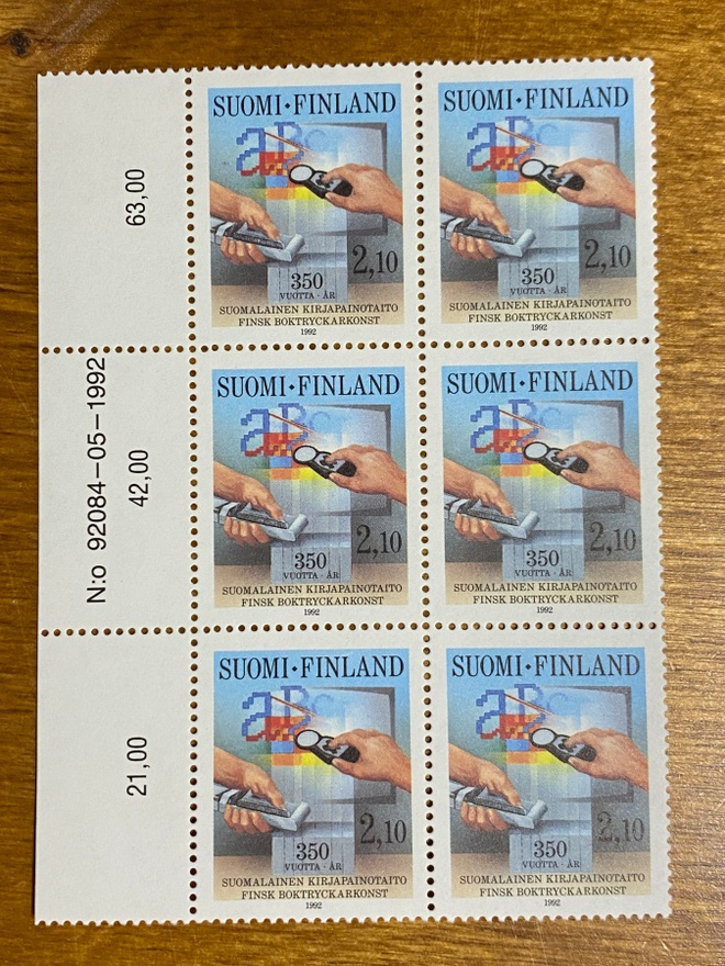 SUOMALAINEN KIRJAPAINOTAITO NUMEROKUUSILO**