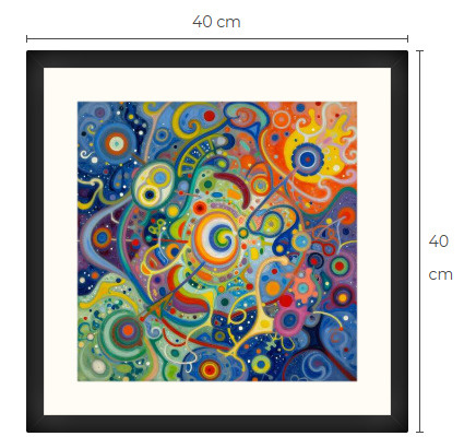 Uusi uniikki abstrakti art print taulu 40 cm x 40 cm