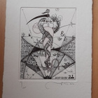 Molnar Iscsu Istvan EX LIBRIS v. 2010 viivasyövytys - pikkukuva 1