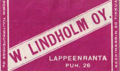 Lappeenranta, W. Lindholm Oy.   b579