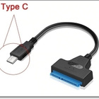 2.5" SATA - USB Type-C 7+15pin kovalevyn sovitin #31524 - pikkukuva 1