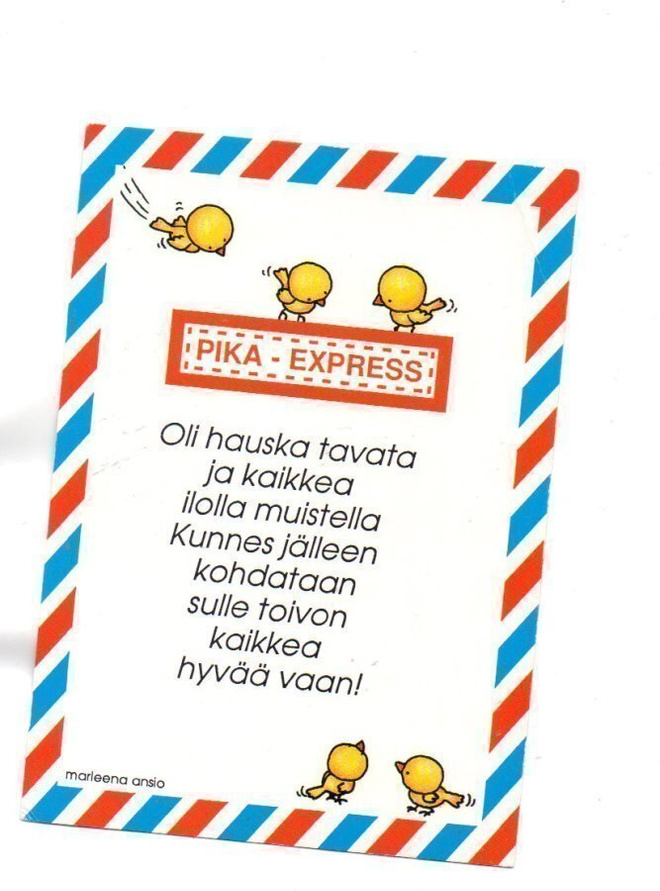 Marleena Ansio °°OLI HAUSKA TAVATA....°° -KORTTI