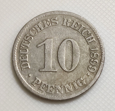 Saksa 10 Pfennig 1899E