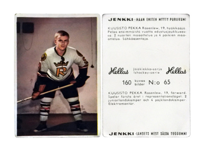 PEKKA KUUSISTO ROSENLEW KERÄILYKORTTI 1965 ILMAINEN TOIMITUS