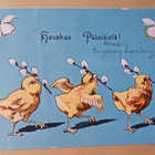 Kolme tipua, narsissit, pajunkissat, väripk, p. 1912 - pikkukuva 1